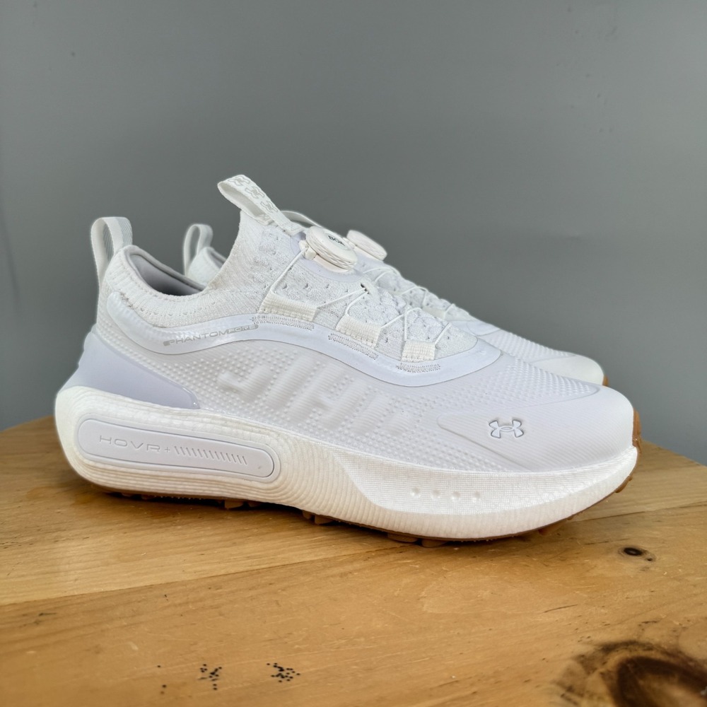 Under Armour HOVR Phantom Fore BOA Mens Size 9.5 White Golf Shoes Waterproof NEW
